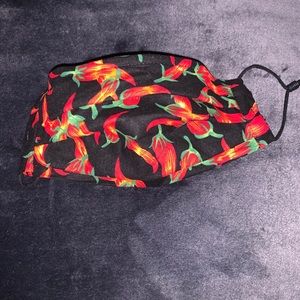 NEW Hot Chili/Polka Dots Reversible Face Mask